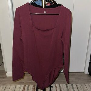 Burgundy bodysuit from GAP
